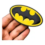 Emblema Batman 3d Brasão Oval Adesivo Em Metal Reforçado Dc