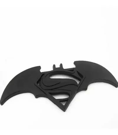 Emblema Batman E Superman 3d Blk Adesivo Metal Reforçado Dc