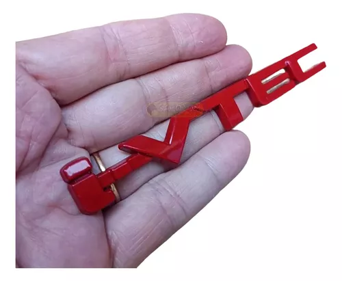 Emblema Honda I-vtec Ades Em Metal Civic City Fit Accord Red
