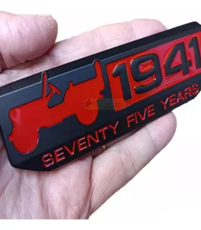 Emblema Jeep Metal 14cm Renegade Willys Compass Cherokee Red