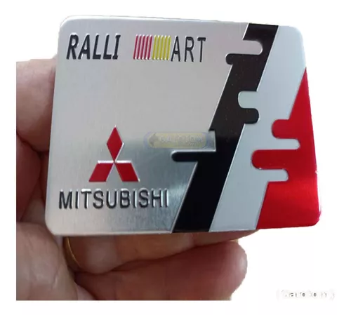 Emblema Ralliart Mitsubishi L200 Asx Metal Lateral Dakar Cor