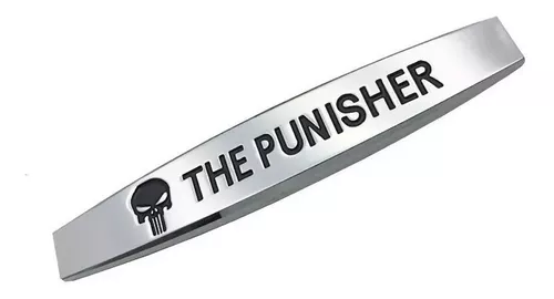 Emblema The Punisher O Justiceiro Adesivo Em Metal Marvel V8