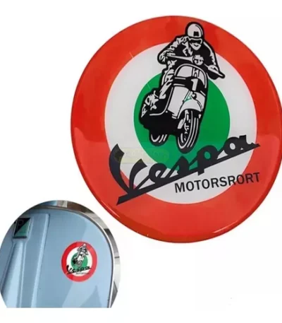 Emblema Vespa Adesivo Motorsrort 3d Itália Piaggio Gts Gtv