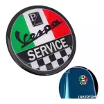 Emblema Vespa Adesivo Service 3d Itália Piaggio Gts Gtv Lx L