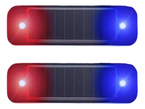 2 Luz De Advertência Solar Anti-colisão P/ Veículos Redblue