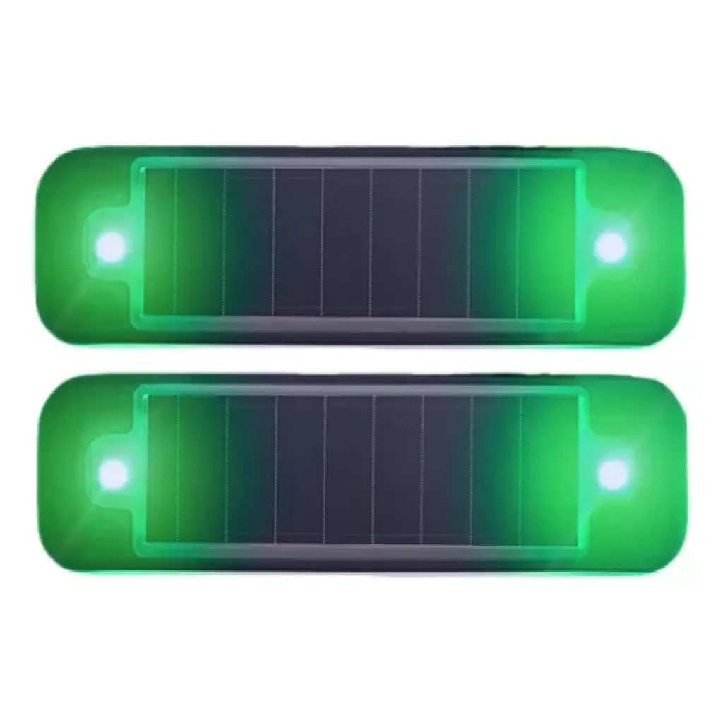 2 Luz De Advertência Solar Anti-colisão P/ Veículos Verde Li