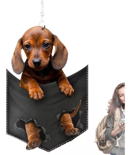 Pingente Decorativo Cachorro Salsicha P/retrovisor De Carro