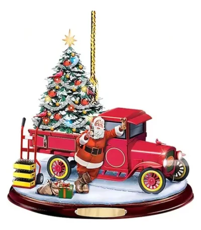 Pingente Enfeite De Natal 3d Papai Noel Em Acrílico Carrored