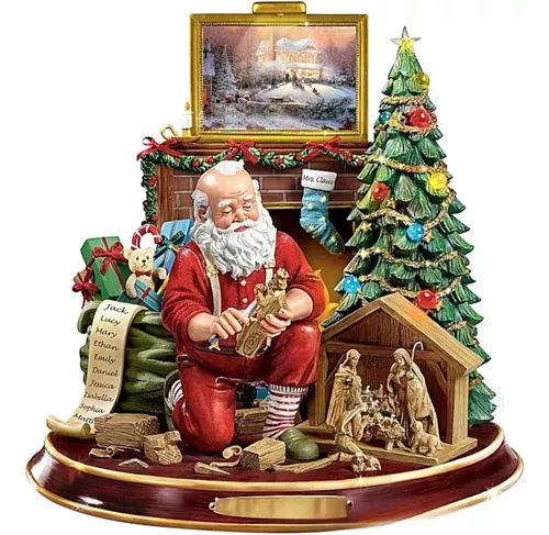 Pingente Enfeite De Natal 3d Papai Noel Em Acrílico Presepio