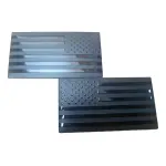 Kit 2 Emblemas Estados Unidos Usa Adesivo Metal Reverso Blak
