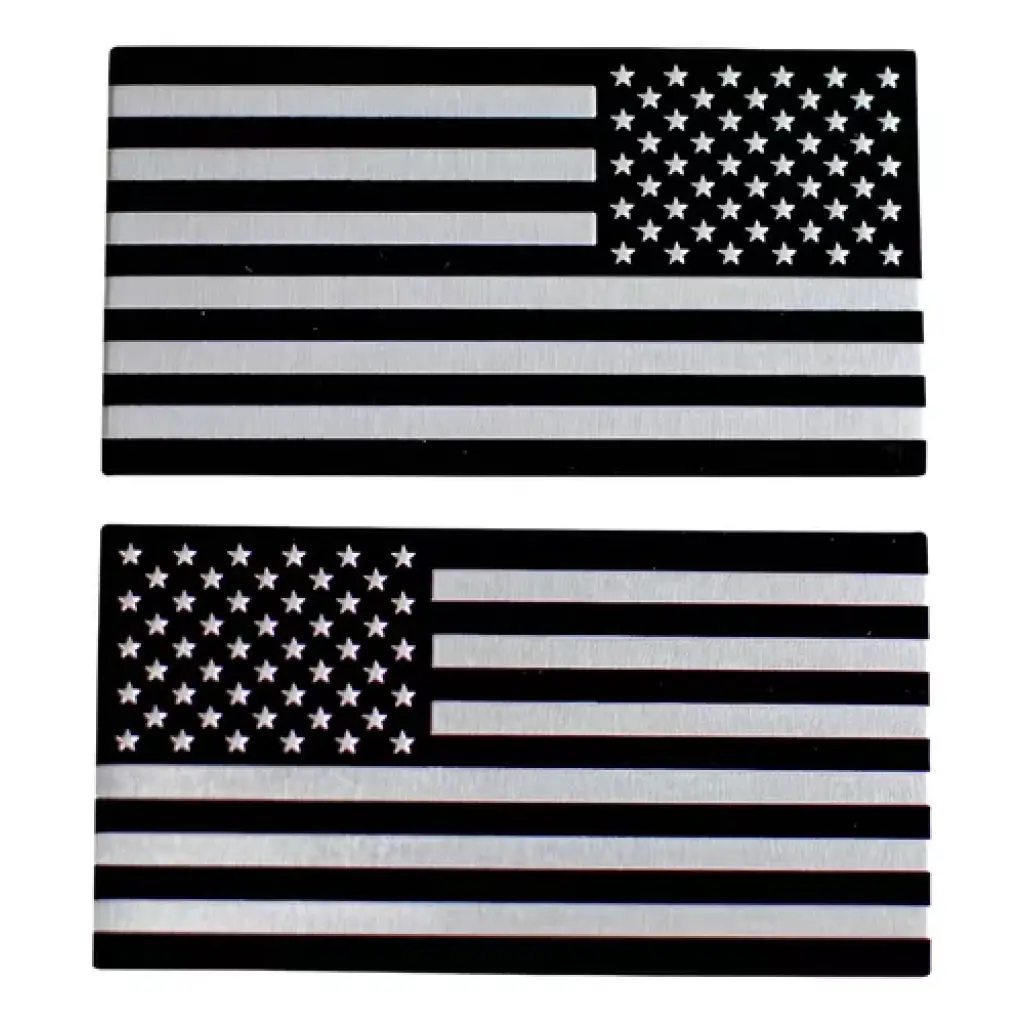 Kit 2 Emblemas Estados Unidos Usa Adesivo Metal Reverso Bpra
