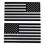 Kit 2 Emblemas Estados Unidos Usa Adesivo Metal Reverso Bpra