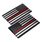 Kit 2 Emblemas Estados Unidos Usa Adesivo Metal Reverso Red