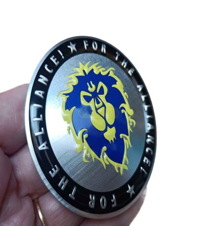 Emblema Adesivo World Of Warcraft Alliance Metal Decor Wow 2