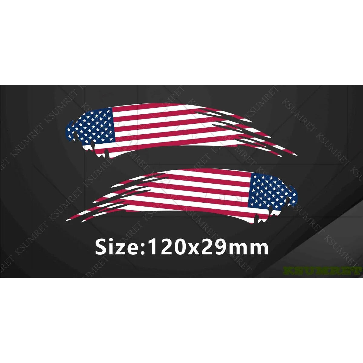 Kit 2 Adesivos Refletivos Bandeiras Países P Capacete Usa Eu - Imagem 6
