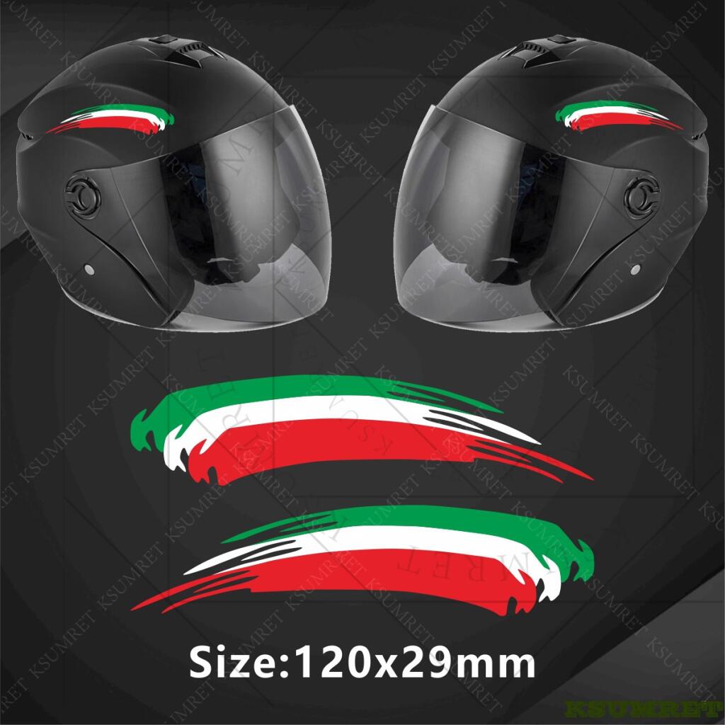 Kit 2 Adesivos Refletivos Bandeiras Países Capacete Itália