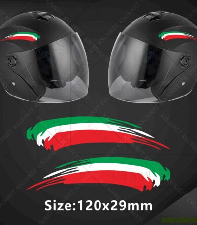 Kit 2 Adesivos Refletivos Bandeiras Países Capacete Itália