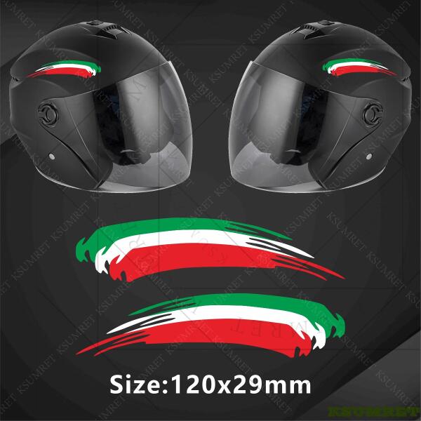 Kit 2 Adesivos Refletivos Bandeiras Países Capacete Itália