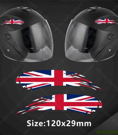 Kit 2 Adesivos Refletivos Bandeiras País Capacete Inglaterra
