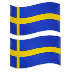 2 Un Emblema Metal Bandeira Suécia Volvo Xc60 Ex30 Ex40 Xc90 Azul E Detalhes Amarelo
