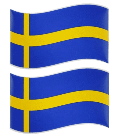 2 Un Emblema Metal Bandeira Suécia Volvo Xc60 Ex30 Ex40 Xc90 Azul E Detalhes Amarelo